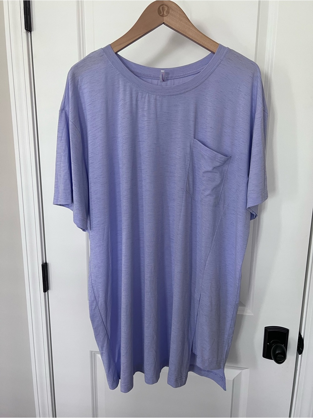 Free People Movement Lavender Purple Oversized Pocket Tee Size Medium EUC